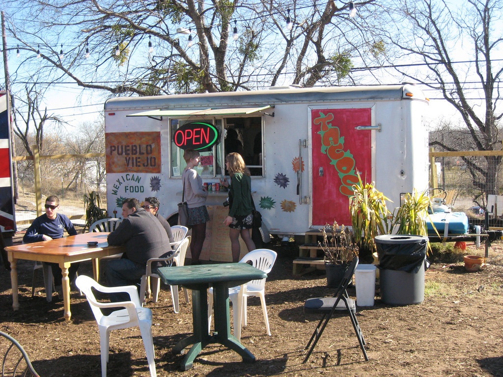 Pueblo Viejo is a favorite food truck among East Austin's residents, serving up lots of tasty Tex-Mex breakfast tacos.